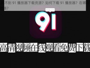 为什么找不到 91 播放器下载资源？如何下载 91 播放器？在哪可以下载 91 播放器？