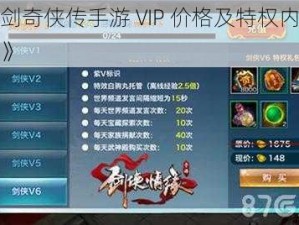 《仙剑奇侠传手游 VIP 价格及特权内容大揭秘》