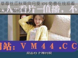 18 岁草莓丝瓜秋葵向日葵 ios 免费在线观看，为什么这么污？如何解决？