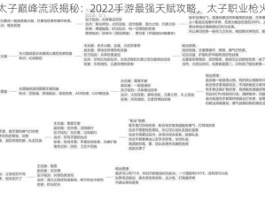 枪火重生太子巅峰流派揭秘：2022手游最强天赋攻略，太子职业枪火传世之选