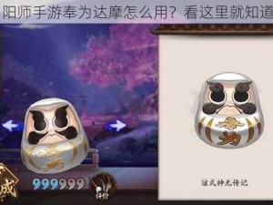 阴阳师手游奉为达摩怎么用？看这里就知道了