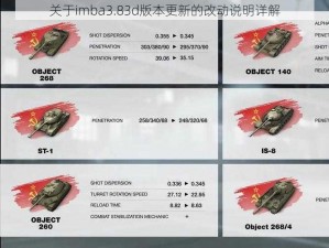 关于imba3.83d版本更新的改动说明详解