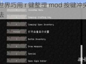 我的世界巧用 r 键整理 mod 按键冲突的有效方法