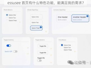 essusee 首页有什么特色功能，能满足我的需求？