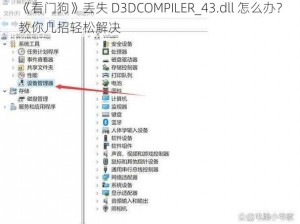 《看门狗》丢失 D3DCOMPILER_43.dll 怎么办？教你几招轻松解决