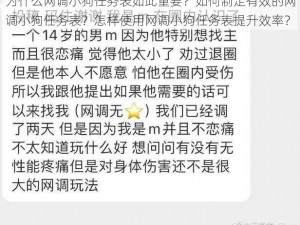 为什么网调小狗任务表如此重要？如何制定有效的网调小狗任务表？怎样使用网调小狗任务表提升效率？