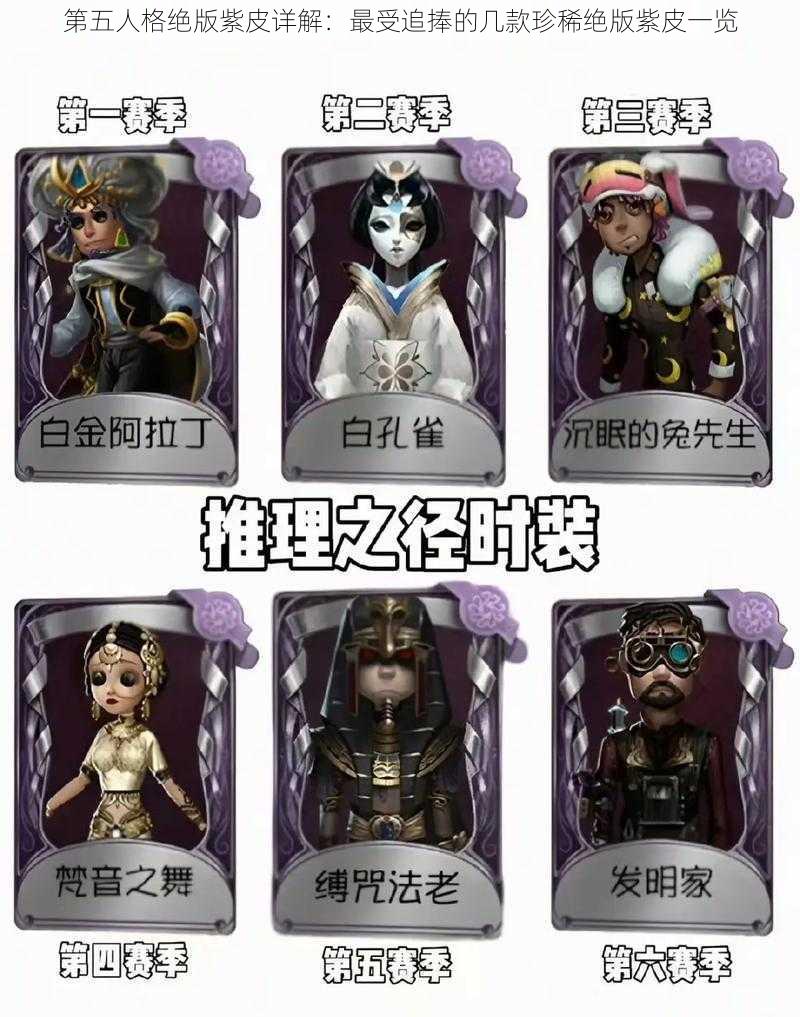 第五人格绝版紫皮详解：最受追捧的几款珍稀绝版紫皮一览