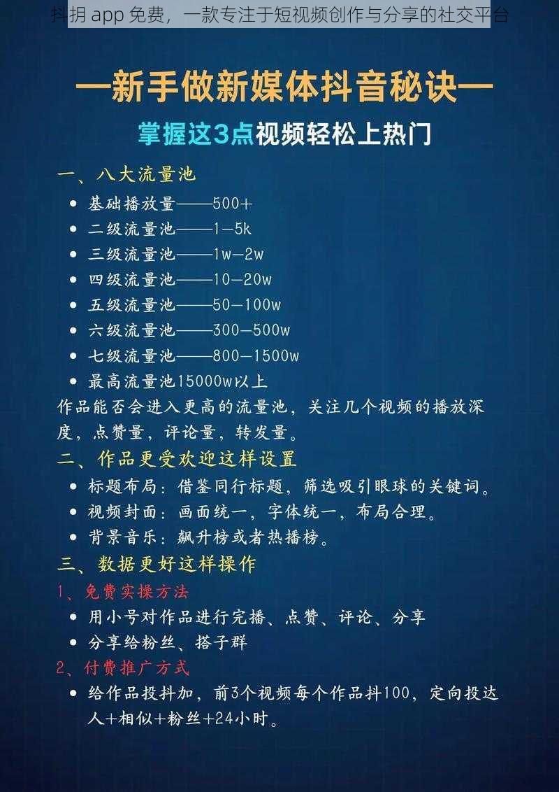 抖抈 app 免费，一款专注于短视频创作与分享的社交平台