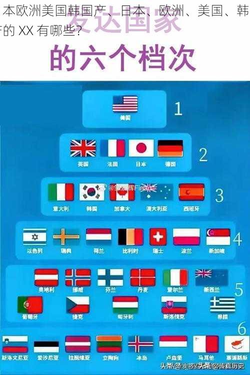 日本欧洲美国韩国产、日本、欧洲、美国、韩国产的 XX 有哪些？