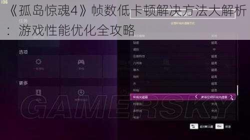 《孤岛惊魂4》帧数低卡顿解决方法大解析：游戏性能优化全攻略