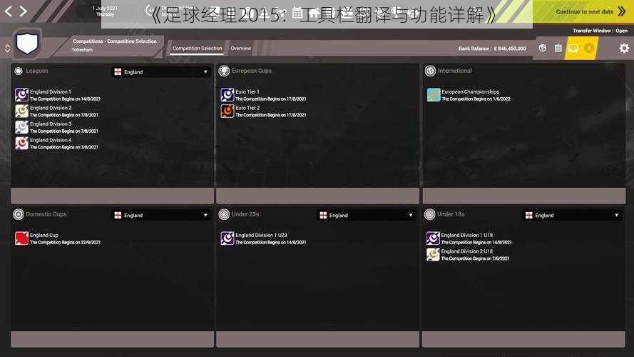 《足球经理2015：工具栏翻译与功能详解》