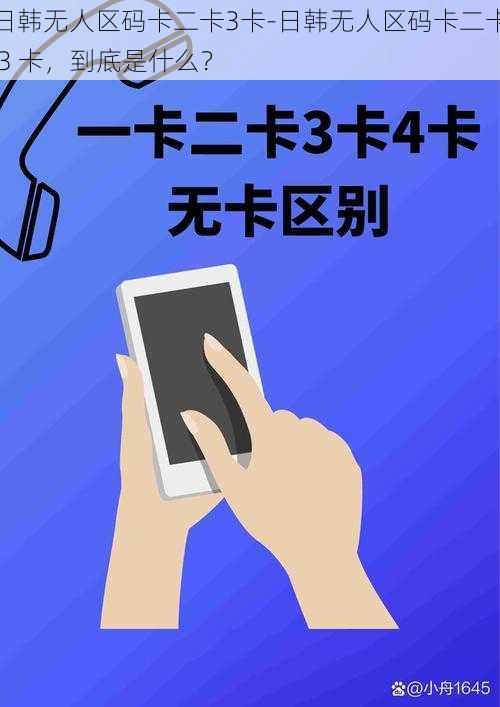 日韩无人区码卡二卡3卡-日韩无人区码卡二卡 3 卡，到底是什么？