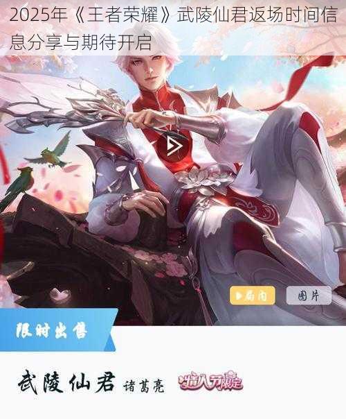 2025年《王者荣耀》武陵仙君返场时间信息分享与期待开启