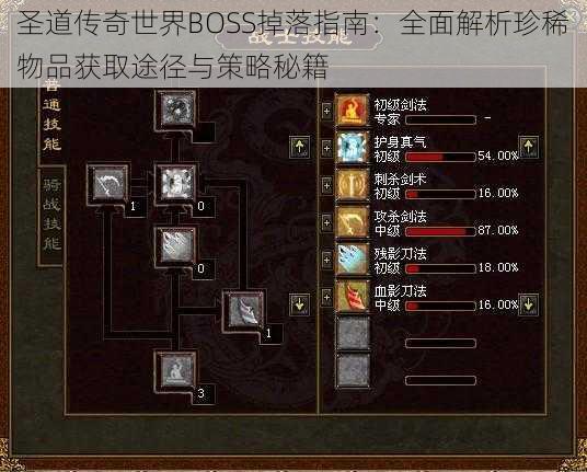 圣道传奇世界BOSS掉落指南：全面解析珍稀物品获取途径与策略秘籍