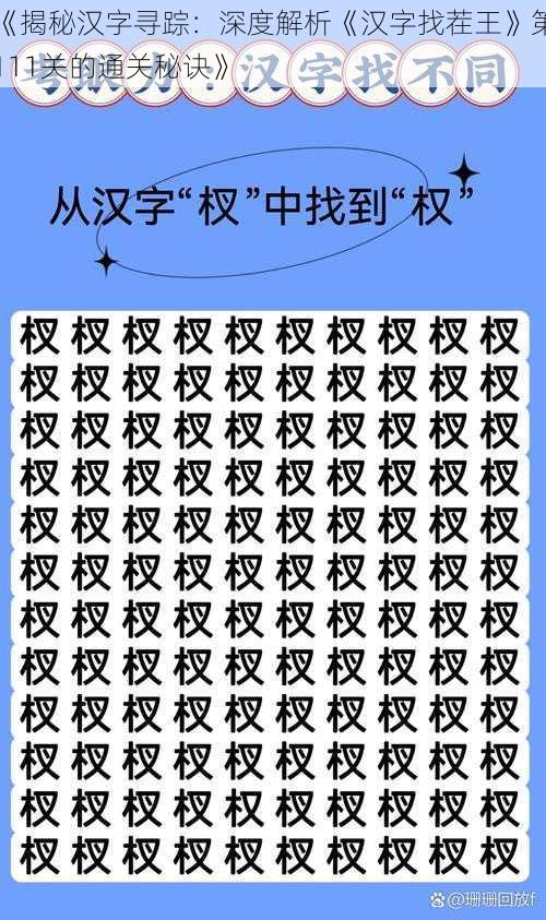 《揭秘汉字寻踪：深度解析《汉字找茬王》第111关的通关秘诀》