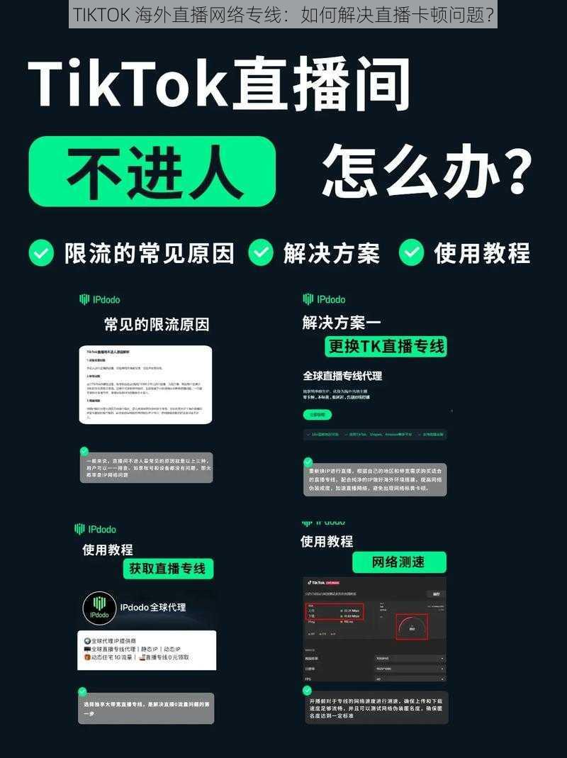 TIKTOK 海外直播网络专线：如何解决直播卡顿问题？