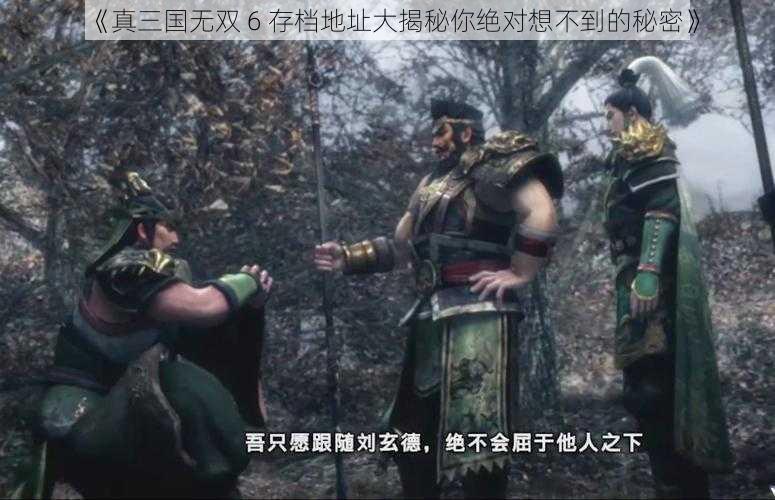 《真三国无双 6 存档地址大揭秘你绝对想不到的秘密》