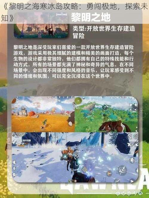 《黎明之海寒冰岛攻略：勇闯极地，探索未知》