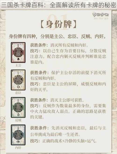 三国杀卡牌百科：全面解读所有卡牌的秘密